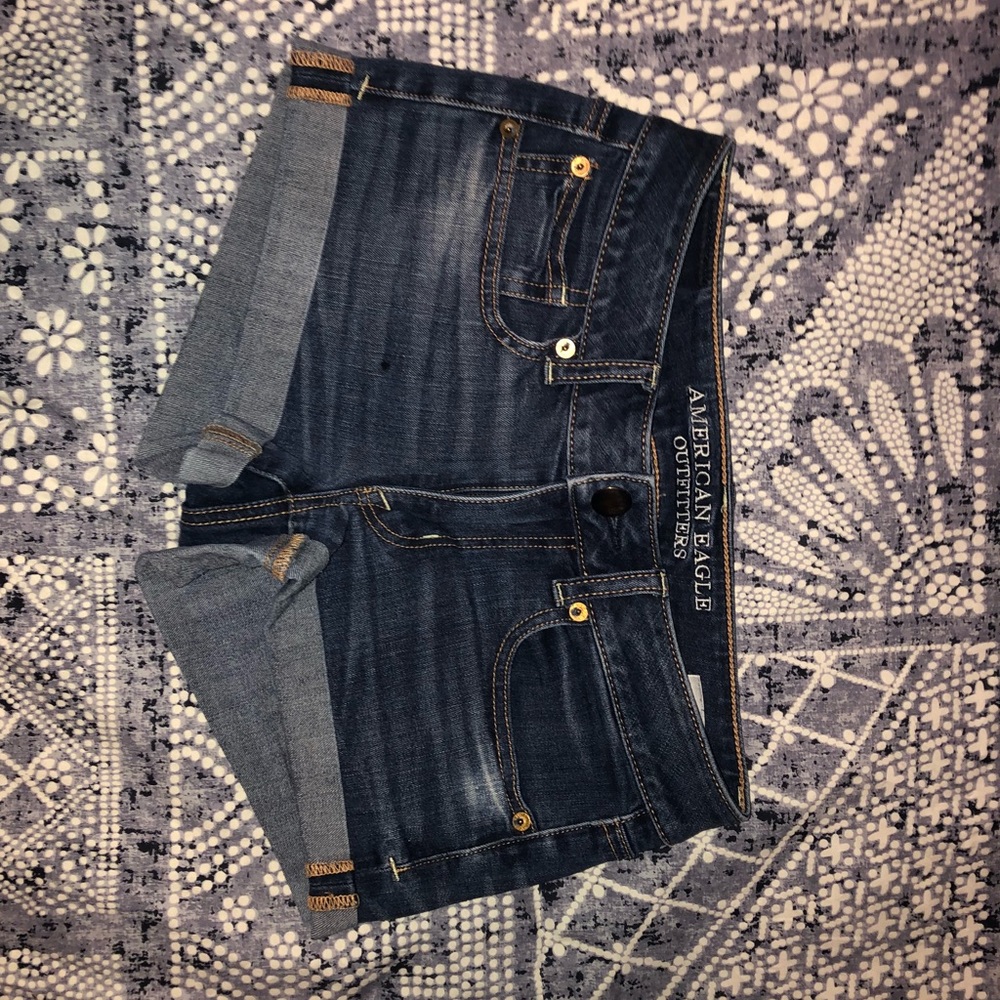 American Eagle Outfitters dark wash shorts